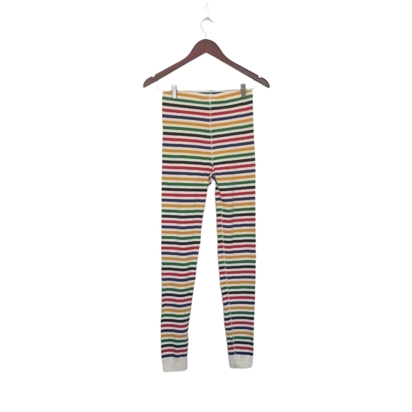 Hanna Anderson 100% Organic Cotton Multicolor Striped Cuffed Hem Pajama Pants. - Picture 1 of 6